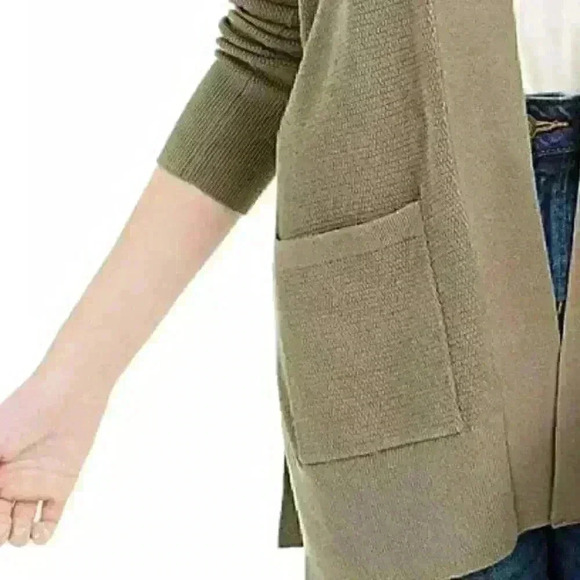 PINK ROSE Women's Junior Fit Open Cardigan Sweater- Color: Shaded Moss - Size: M - Picture 3 of 9